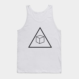 Delta Cubes (Abed's Design) Greendale Community College - Black Logo Tank Top